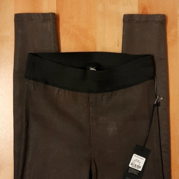 NWT, Citizens of Humanity Greyson Coated Leggings in Brown Suedette - Picture 7 of 15